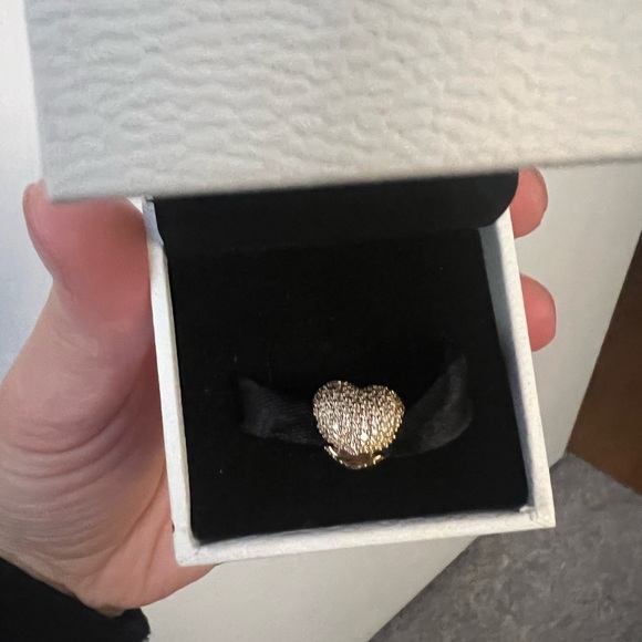 ✨ Pandora bracelet gold heart charm with Rhein stones - Picture 2 of 4